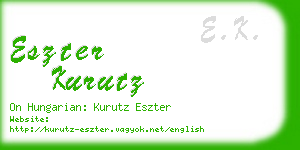 eszter kurutz business card